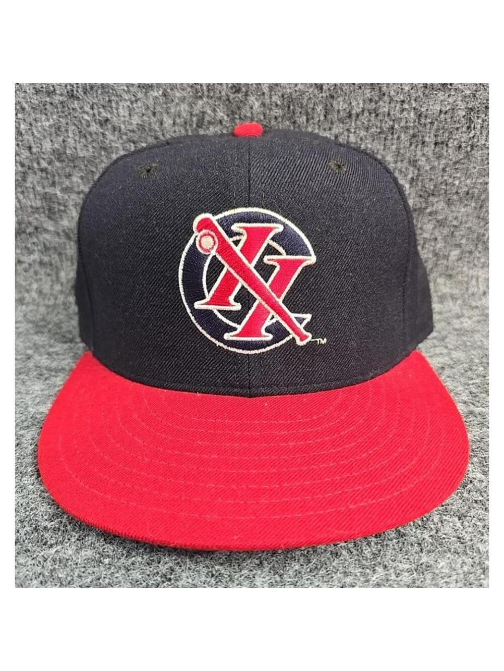 Vtg New Era Columbus Redstixx Hat Cap Fitted Mens 7 Minor League Baseball 90s